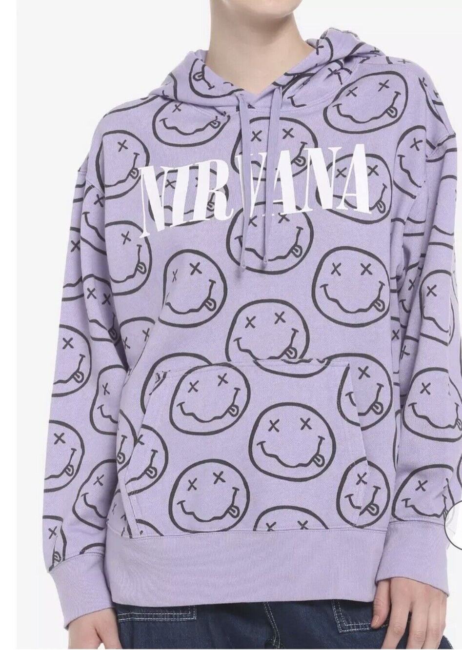 Nirvana Sweatshirt Size 2xl Hoodie Oversized Grunge-Inspired Fashion Staple